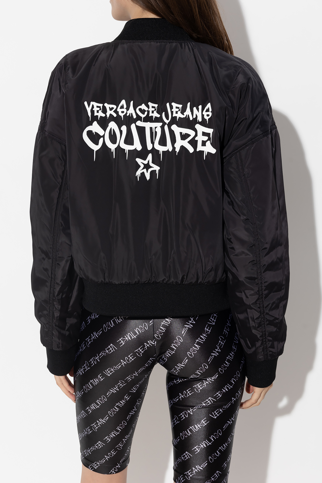 ジャケット VERSACE JEANS COUTURE Woman Jacket Black 77HAVP05CP009 G89 Crop Denim Jacket | VERSACE US